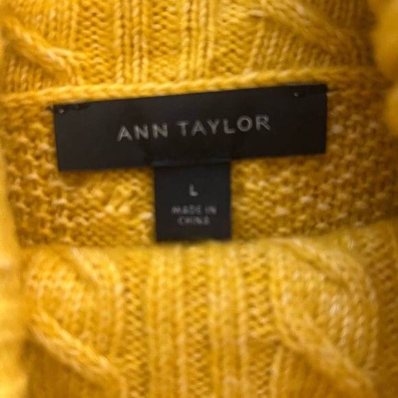Ann Taylor Yellow Turtleneck Neck Sweater Dress - Picture 3 of 3